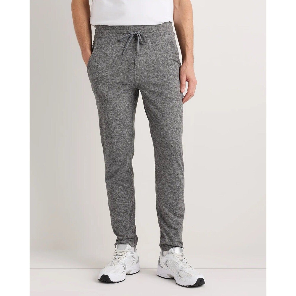 Quince Men's Gray Flowknit Performance Pants Large L Joggers Drawstring Active